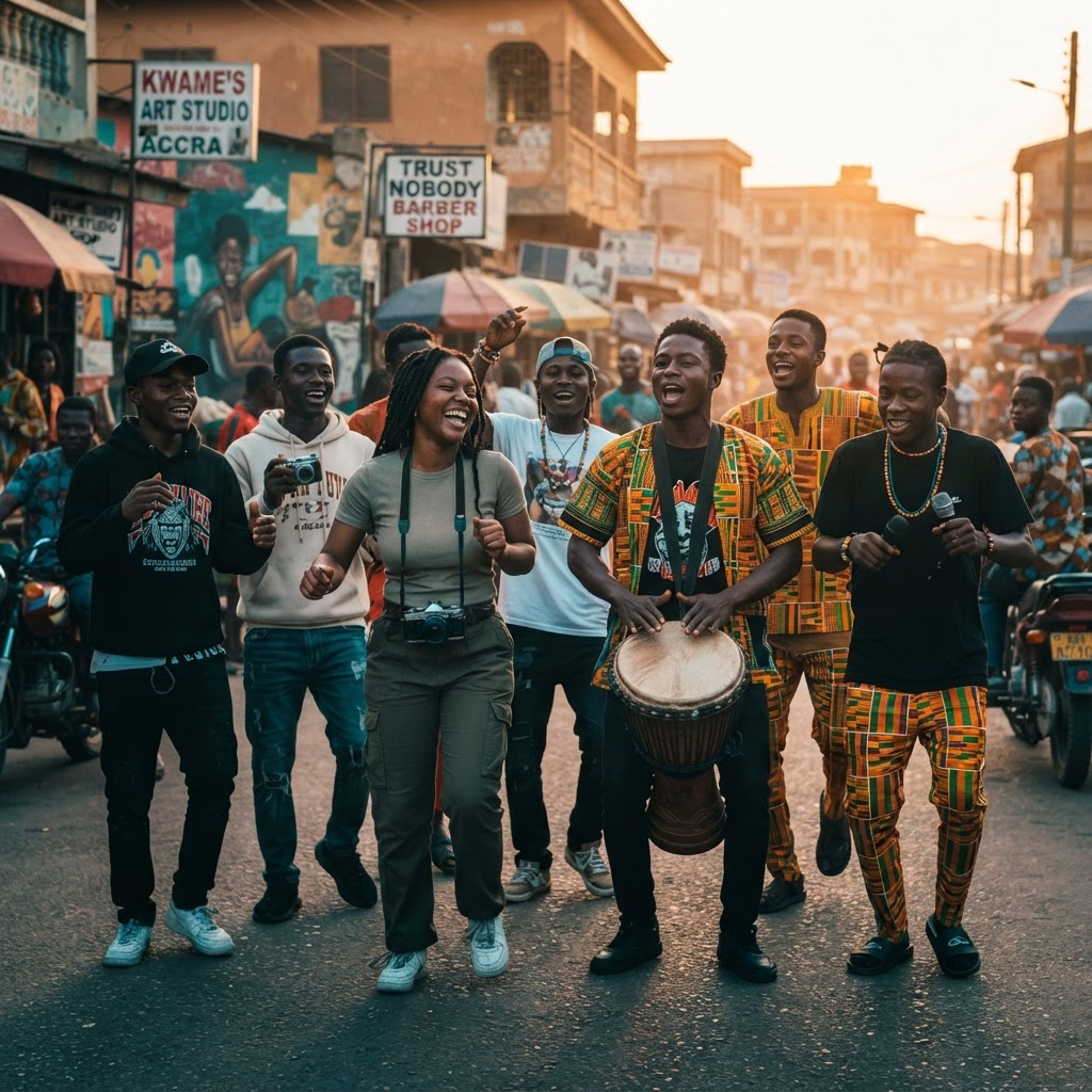 Young creative artists from the CREAiT Ghana program